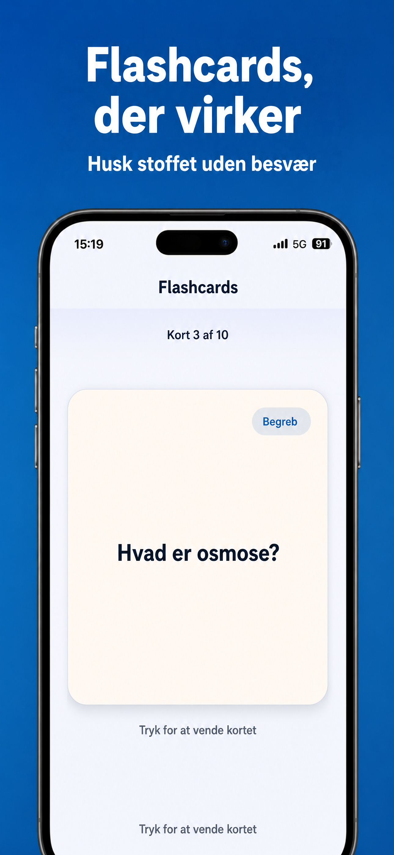 Flashcards til indlæring