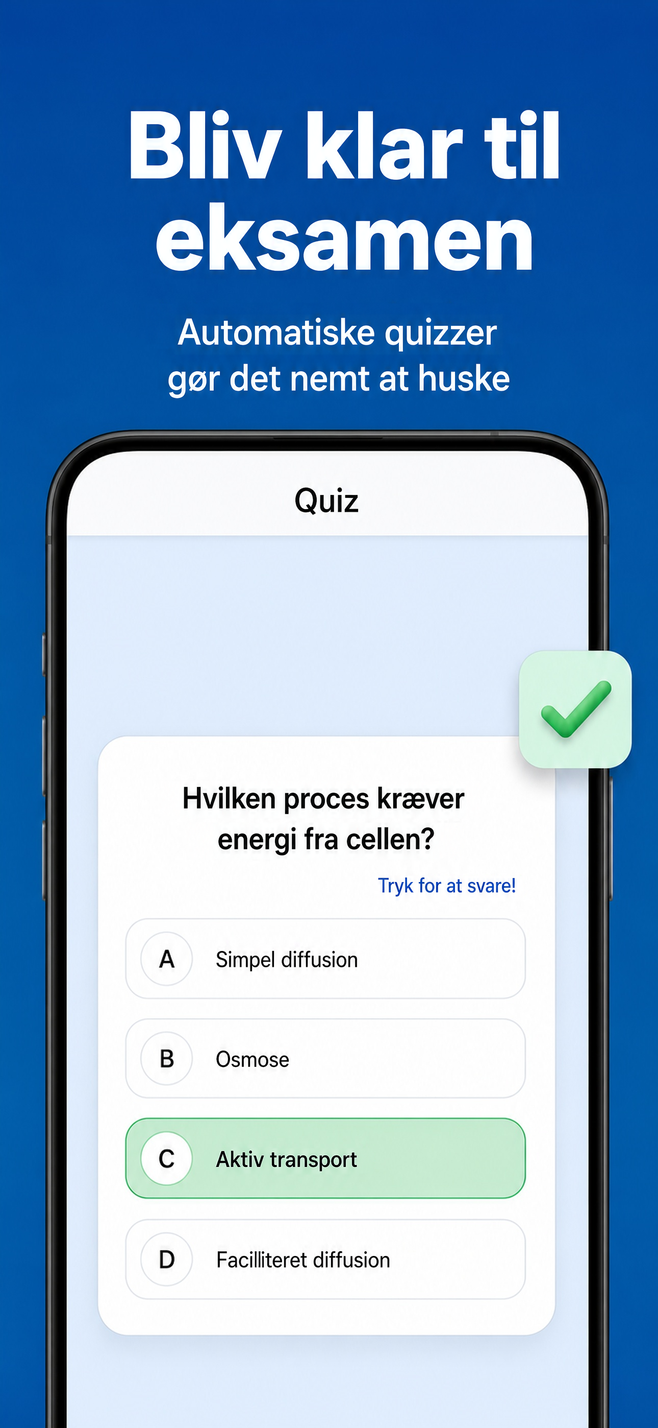 Quizzer, der forbereder dig til eksamen