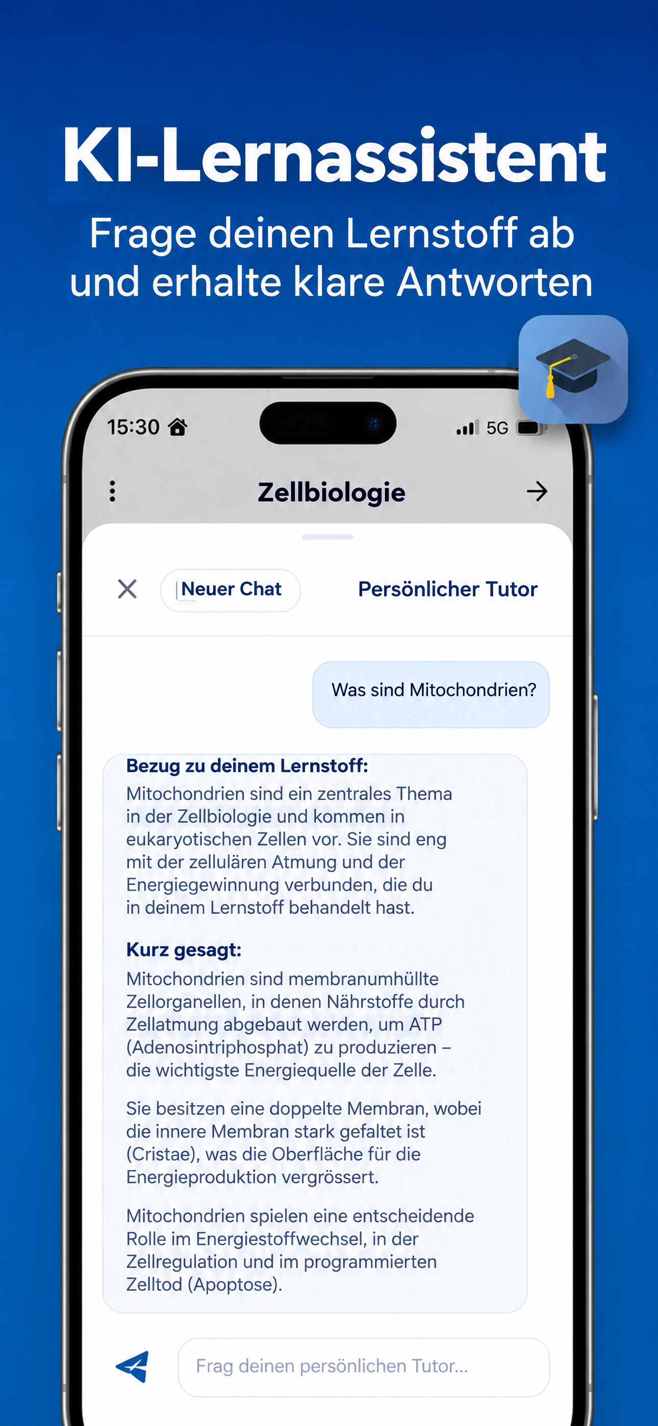 Quellenbasierter KI-Lernassistent für klare Antworten