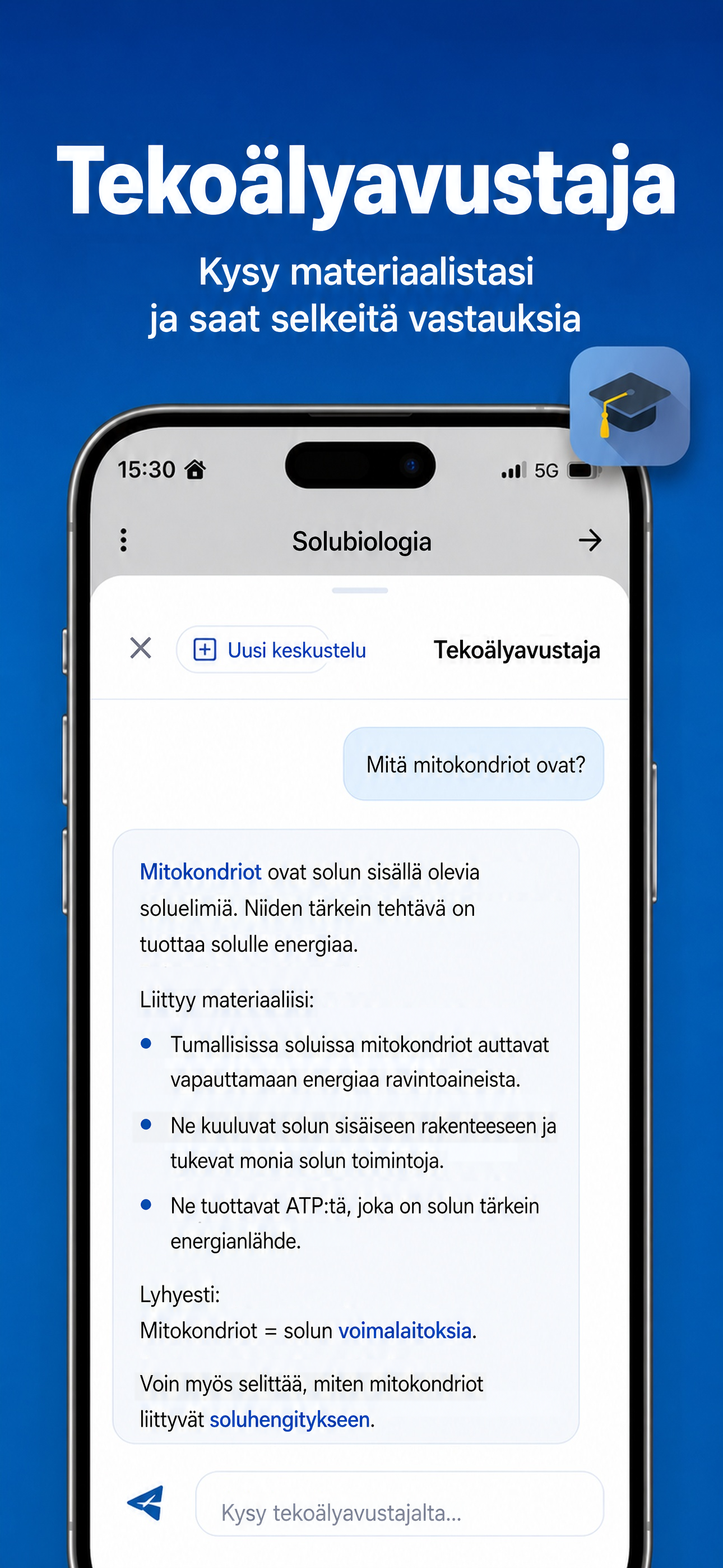 Tekoälyavustaja selkeisiin vastauksiin