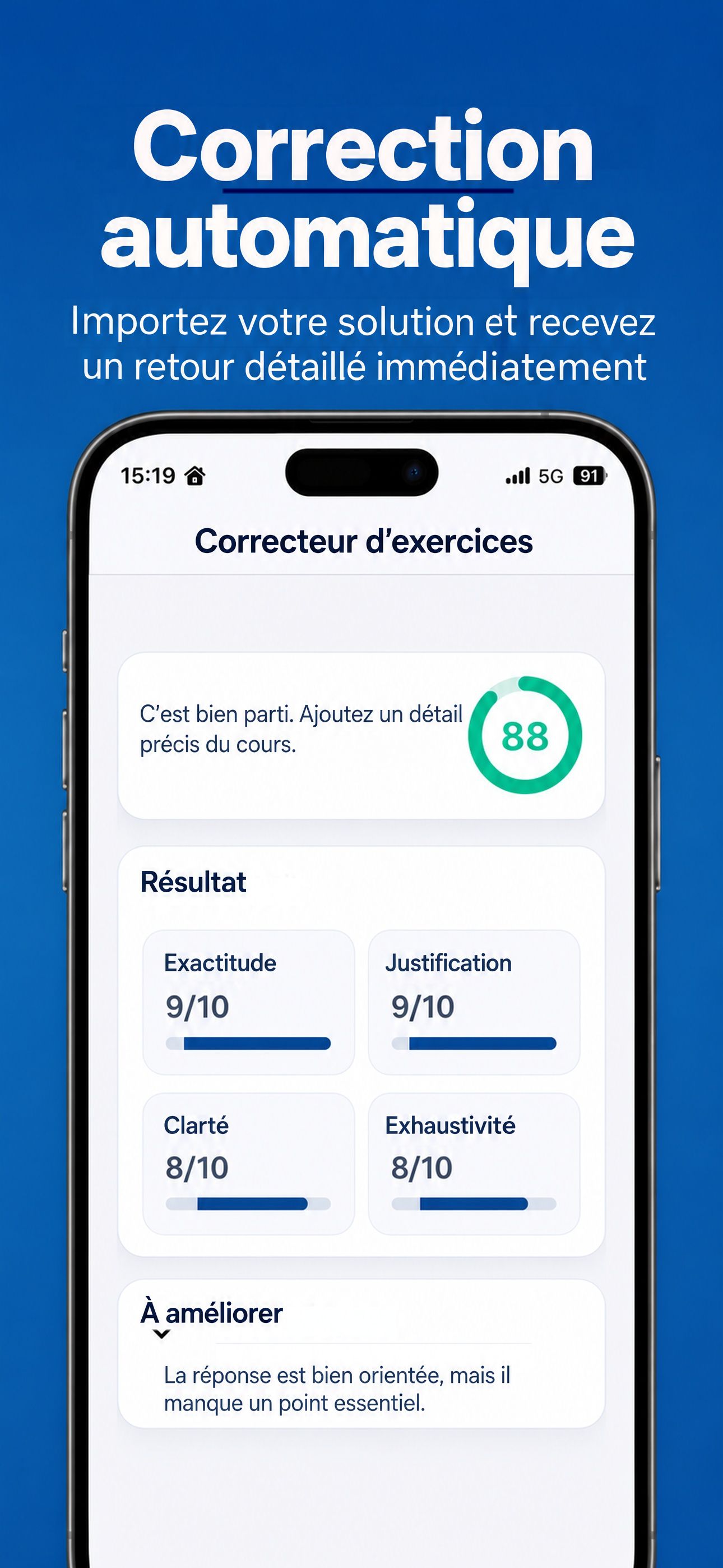 Retour sur vos exercices à partir de vos supports d’étude