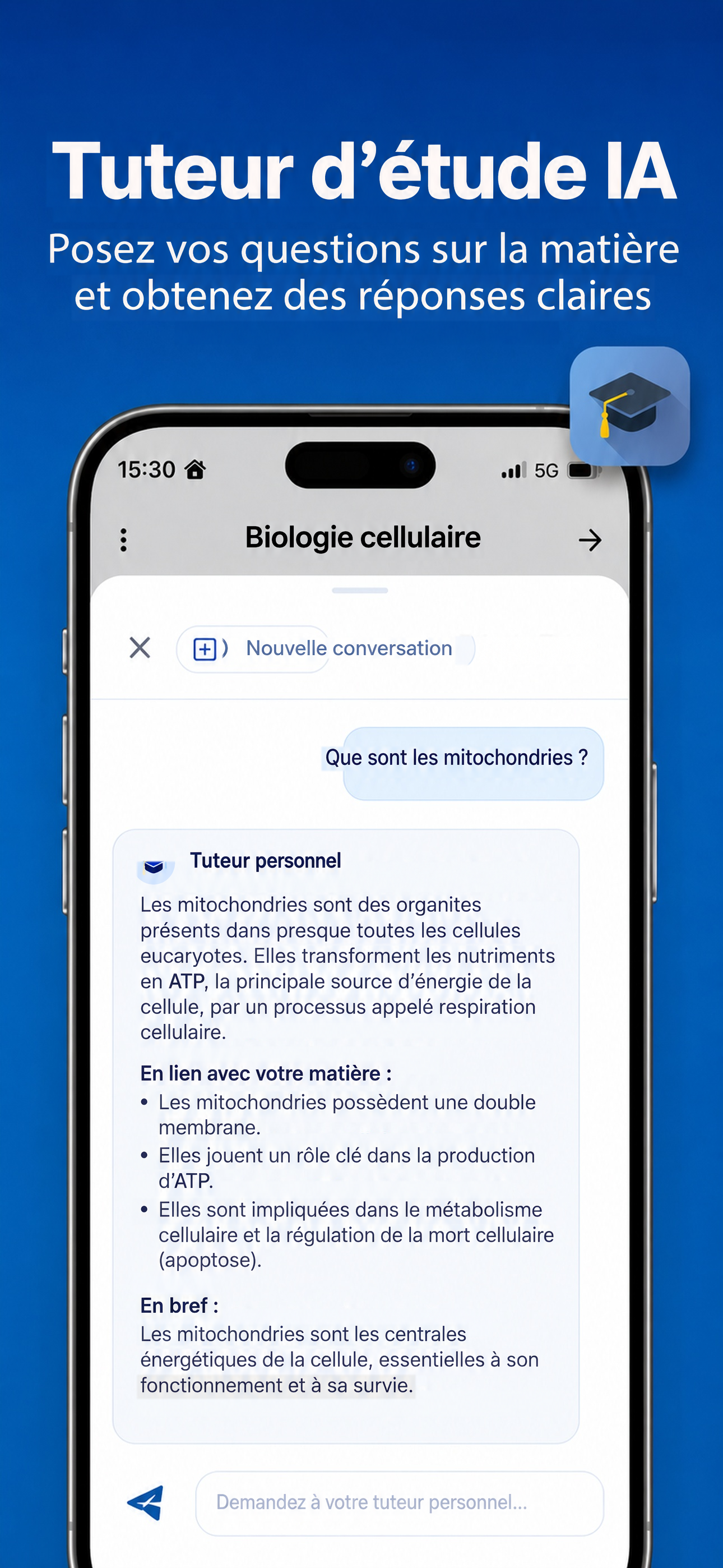 Assistant d’étude basé sur vos sources pour des réponses claires