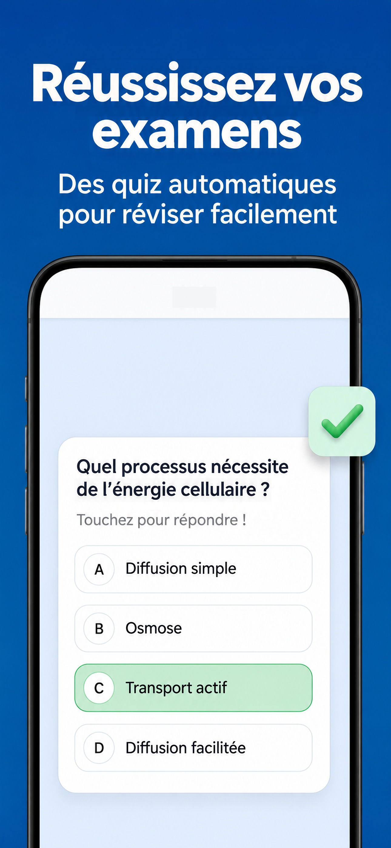 Quiz pour vous préparer à l’examen