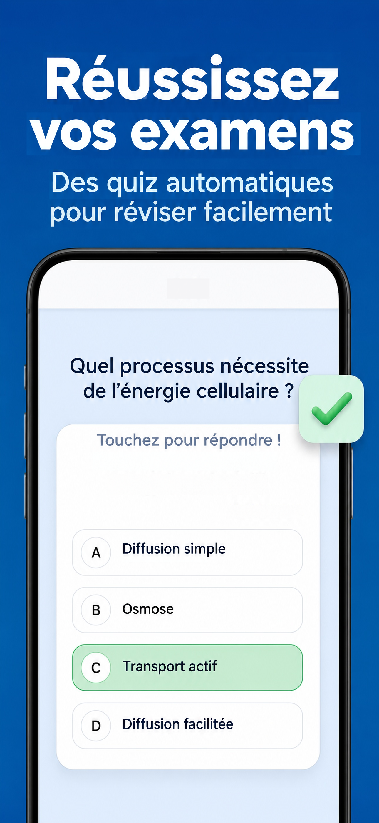 Quiz pour vous préparer à l’examen