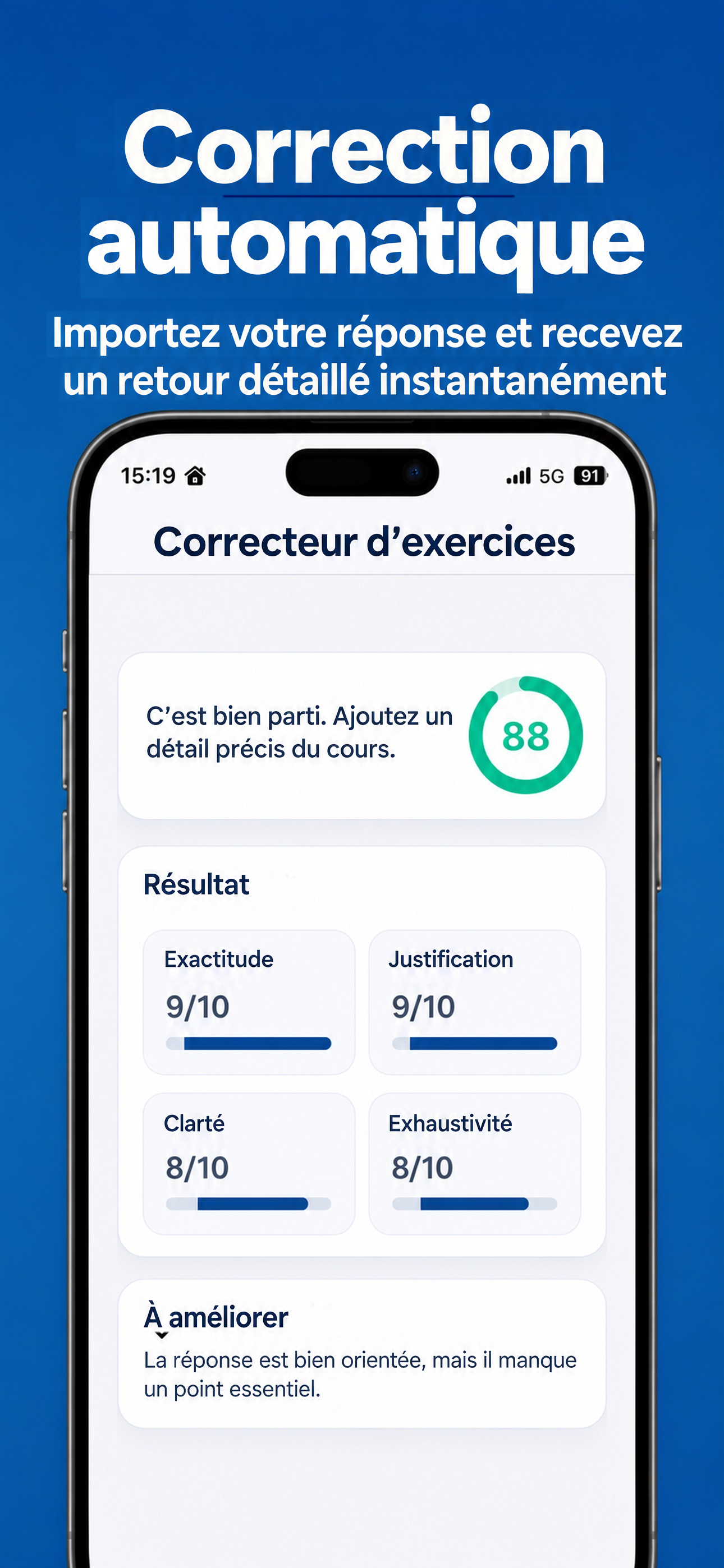 Retour sur vos exercices à partir de vos supports d’étude