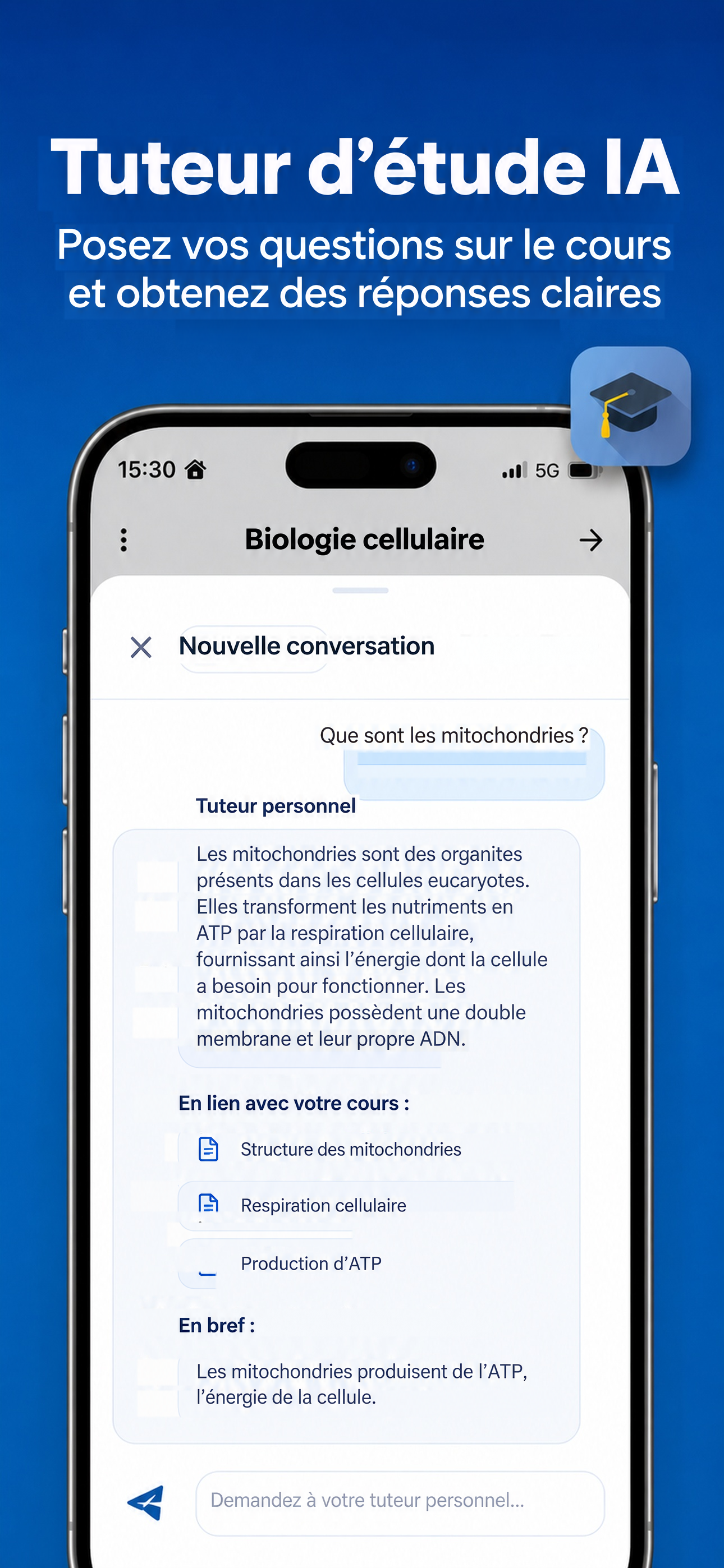 Assistant d’étude basé sur vos sources pour des réponses claires