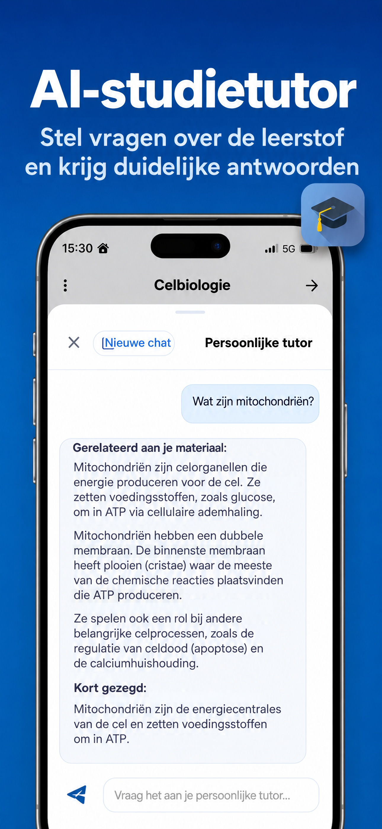 Studieassistent op basis van bronnen voor duidelijke antwoorden