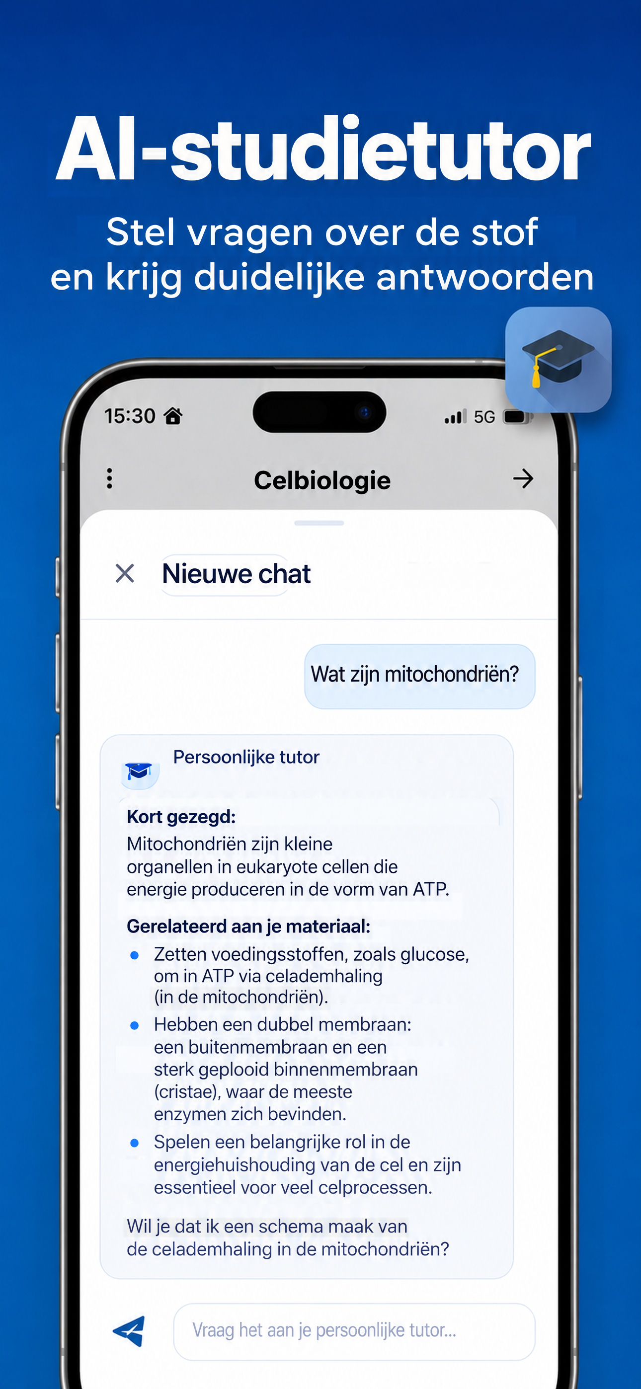 Studieassistent op basis van bronnen voor duidelijke antwoorden