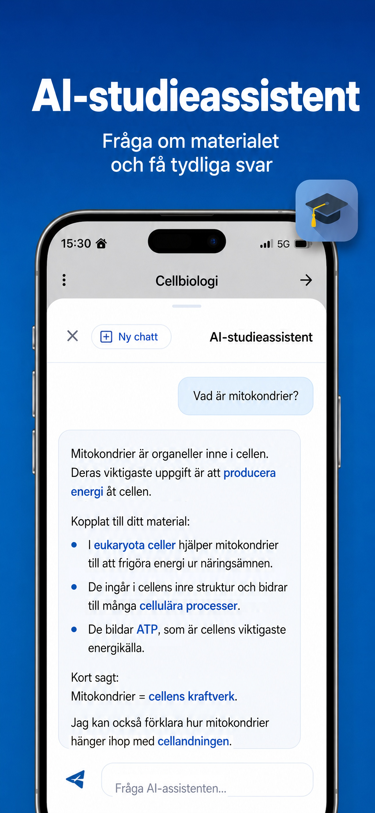 AI-studieassistent för tydliga svar